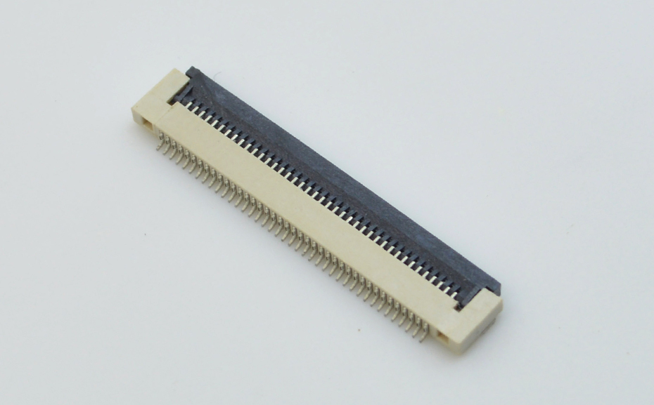 FFFC/FPC軟排線連接器0.5mm-45P翻蓋式下接H1.5燈條接插件插座,宏利