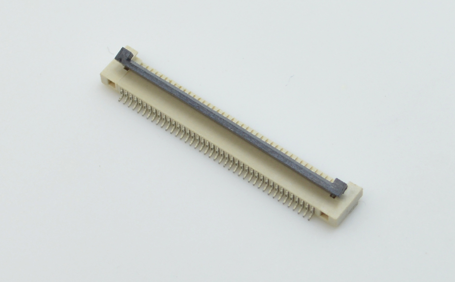 FFFC/FPC軟排線連接器0.5mm-45P翻蓋式下接H1.5燈條接插件插座,宏利