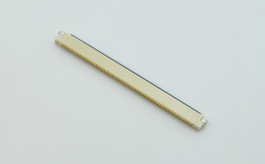 FPC翻蓋連接器0.5mm軟排線插座80P 1.8mmH鍍金下接觸連接器帶扣 fpc連接器廠家[宏利]