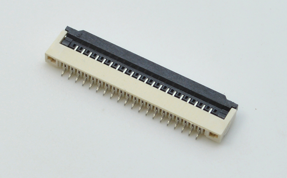 fpc連接器1.0mm-fpc50p連接器-fpc連接器 翻蓋下接-宏利