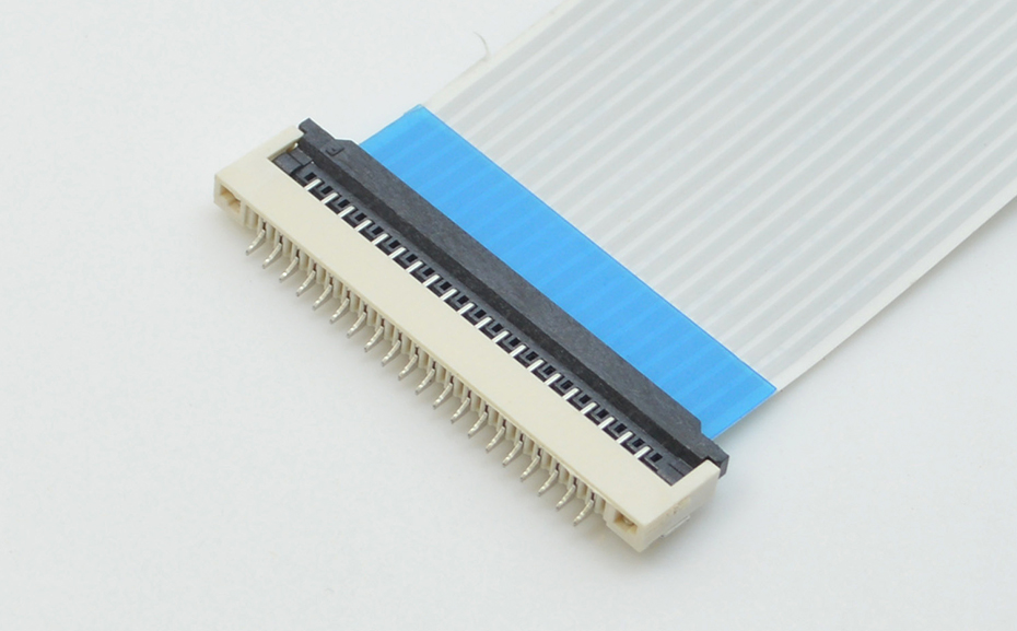 fpc連接器1.0mm-fpc50p連接器-fpc連接器 翻蓋下接-宏利