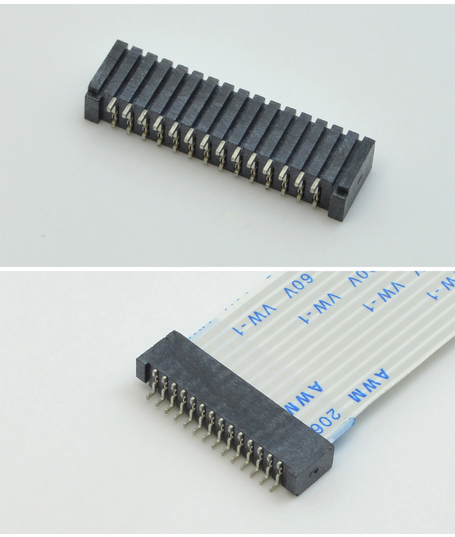 高質(zhì)量ffc/fpc臥貼連接器 優(yōu)質(zhì)插座 1.25mm雙面接 臥貼 12P,宏利