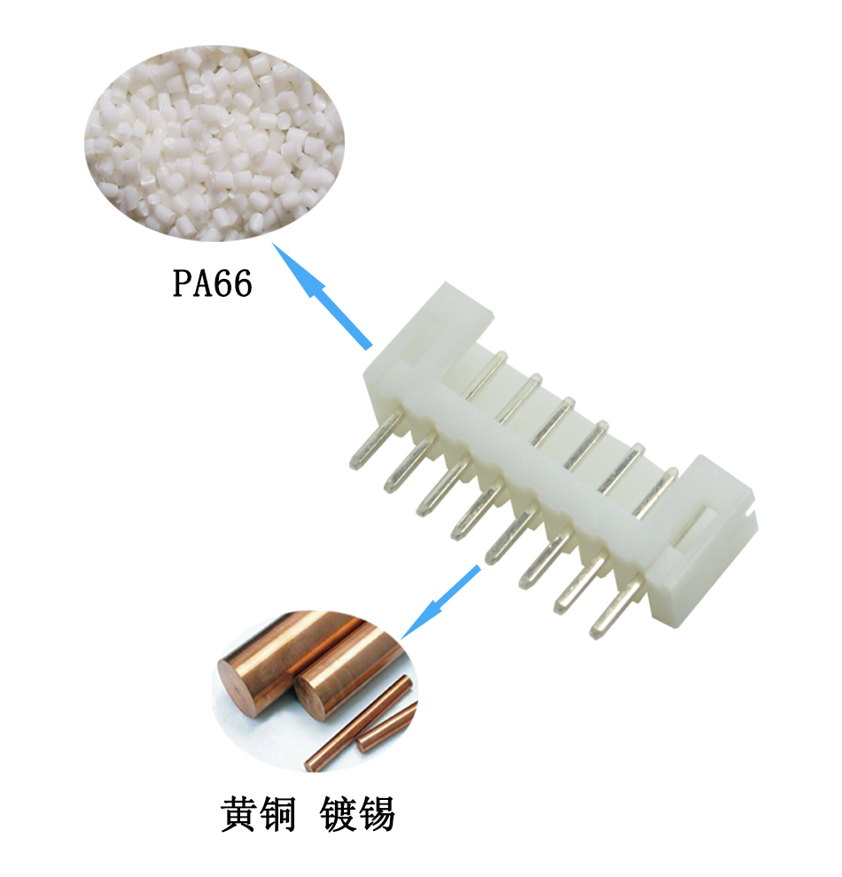 PH2.0-7P 連接器 間距2.0MM 接插件 7A直針 直針座,宏利