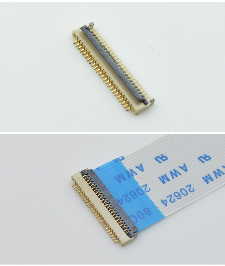 0.5 FPC/FFC連接器4/6/8/10/12/16/20/24/26/30/40P后翻蓋H1.0,宏利